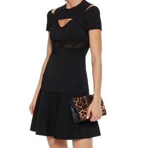 Valentino Garavani Black Mini Fit and Flare Dress